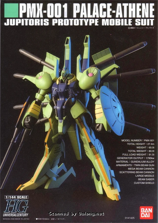 Гандам HG 1/144 модель дворца Athene PMX-001 мобильный костюм происхождения GTO детские игрушки