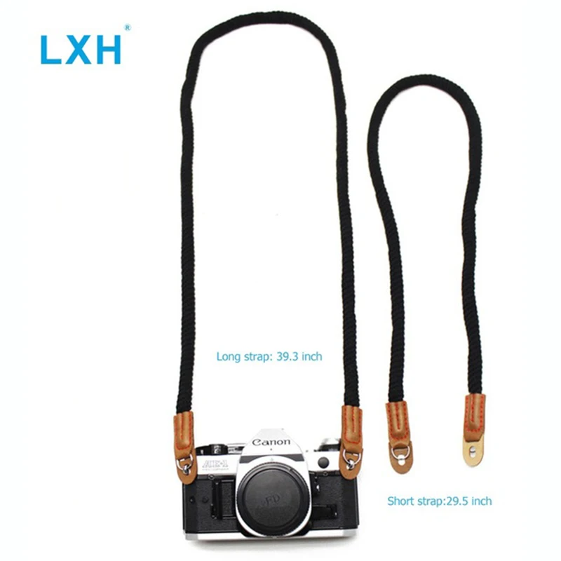 LXH Винтаж холст плечевой ремень для камеры для sony Nikon Leica Canon Fujifilm X100F X-T20 X-T10 X-T2 ремень