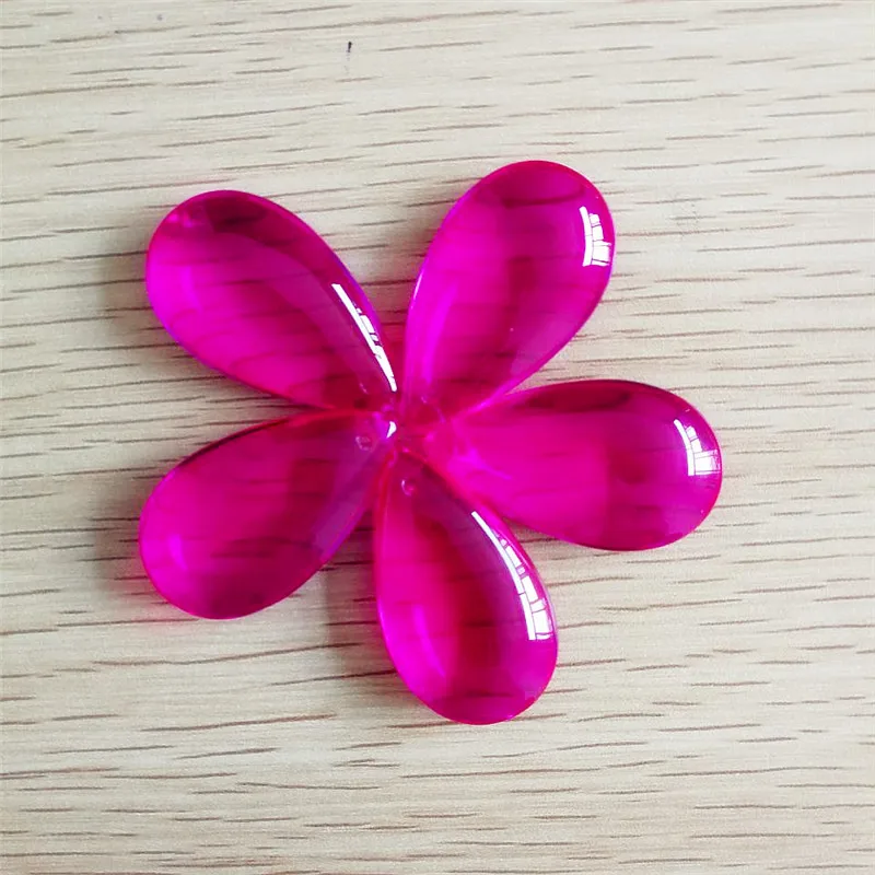 Горячая 38 мм покрытие фуксия Хрустальное стекло люстра гладкая капля для отеля