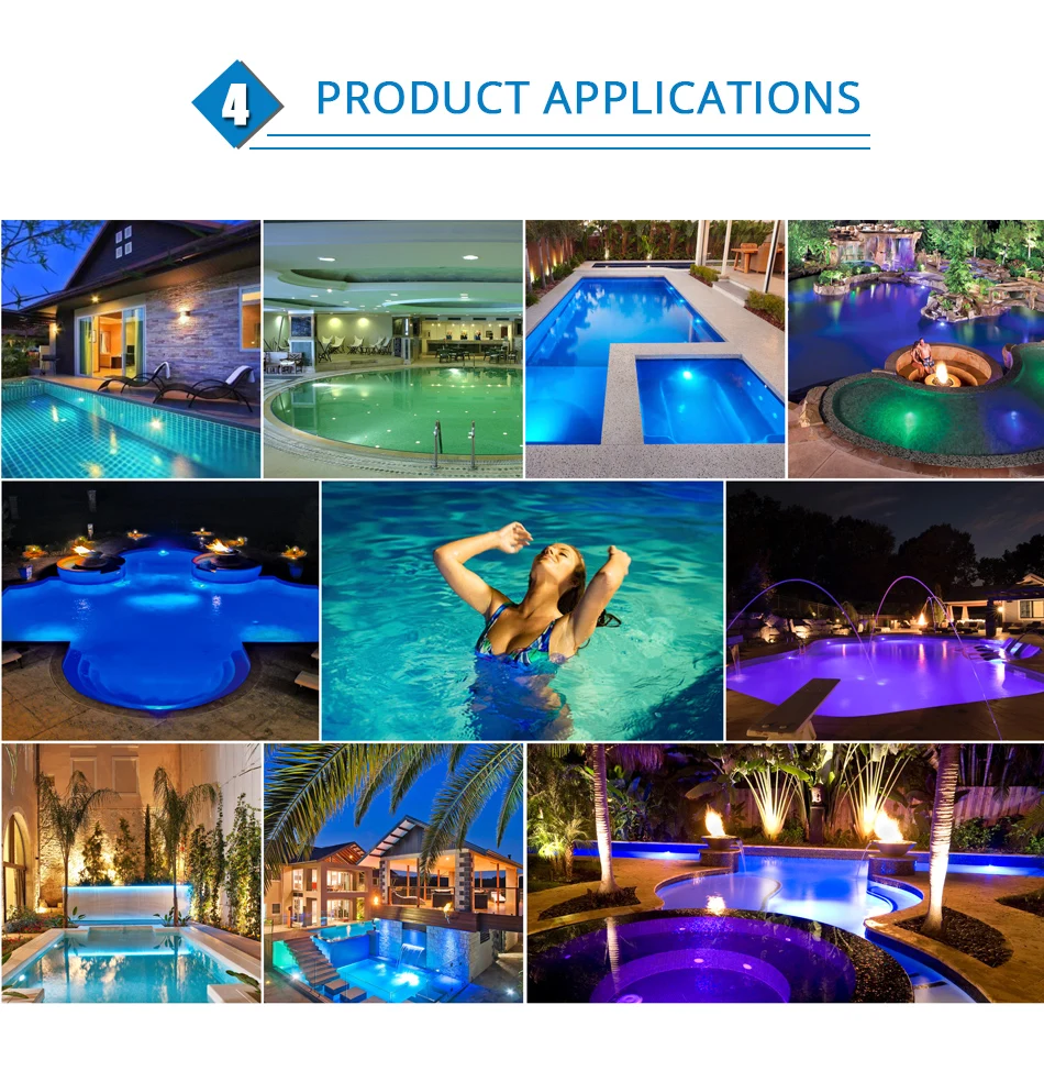 HOTOOK бассейн свет Nicheless IP68 Водонепроницаемая Смола Fil светодиодный Foco светодиодный Piscina AC/DC 12 V/24 V светодиодный подводный