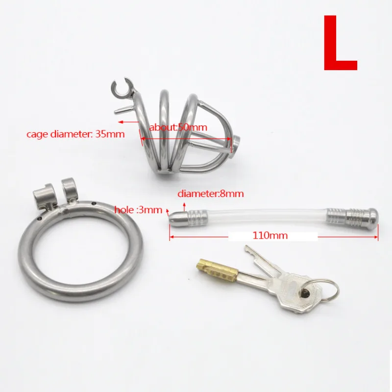 Клетка для Петухов из нержавеющей стали Пояс верности с катетером устройство