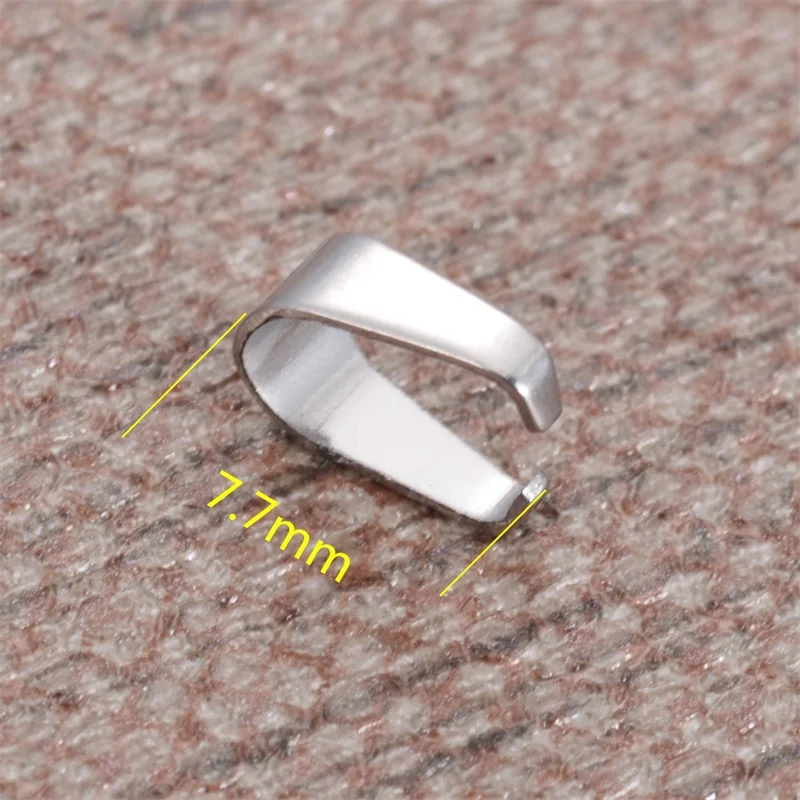 100 шт кулон из нержавеющей стали защелкивающиеся застежки серебряного тона для