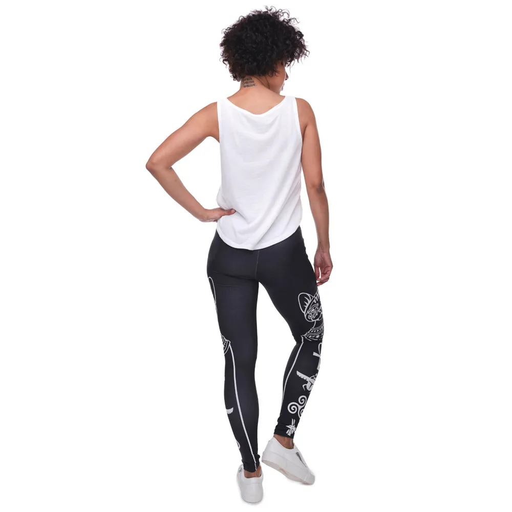 ZELLY High Elasticity Egyptian cat symbols Printed Fashion Slim fit Legging Workout Trousers Casual Pants Leggings for Women |