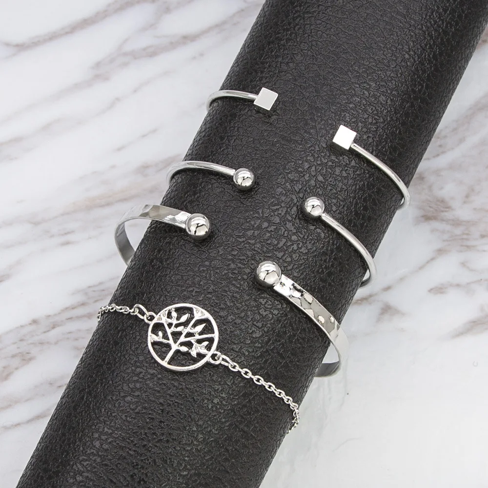 4 шт./компл. 2019 авангарда моды женщин узел выдалбливают Дерево Куб регулируемые