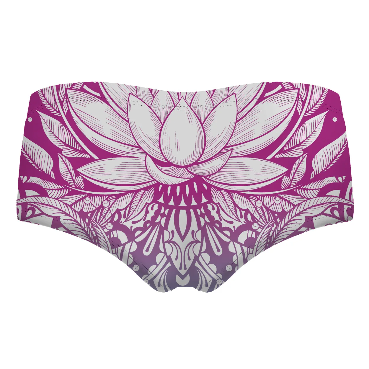 Gradient Lotus Flower Printed Underwear Women Sexy String Lingerie 3D Floral Briefs Panties Thongs Tanga Plus Summer Swimwear | Женская