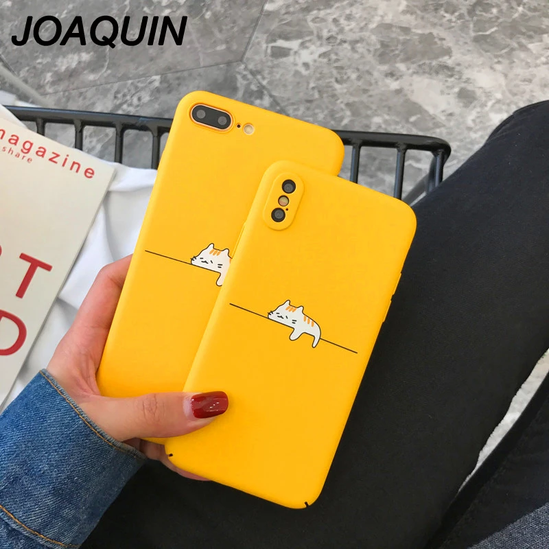 Чехол Lovebay для телефона iPhone 8 7 6 6s Plus милый мультяшный Кот Забавный животное желтый