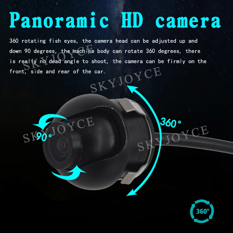 SKYJOYCE мини 360 градусов HD CCD Автомобильная камера заднего вида Водонепроницаемая