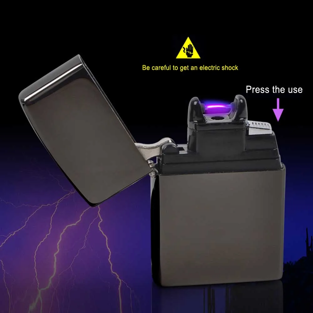 Хит продаж 10 шт. в партии мужские дуговые зажигалки металлические USB