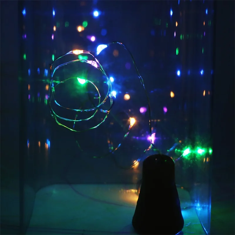 

SZYOUMY 1M 10 Leds Glass Wine Solar LED String Light Cork Shaped Wine Bottle Stopper Light Lamp Christmas Party Decoration
