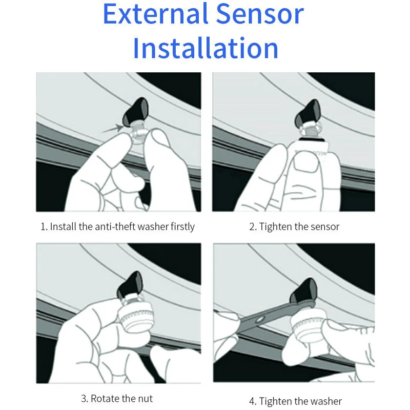 Система контроля давления в шинах цифровой внешний прикуриватель с 4 внешними