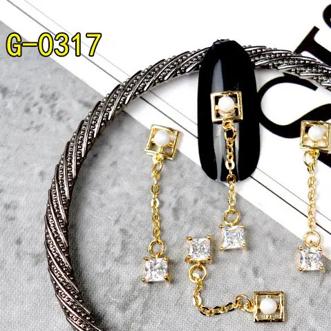 G0317 10 шт. циркониевые драгоценные камни для дизайна ногтей ювелирные изделия из сплава для украшения ногтей циркониевые Стразы для маникюра циркониевые алмазные подвески для ногтей - Цвет: G0317