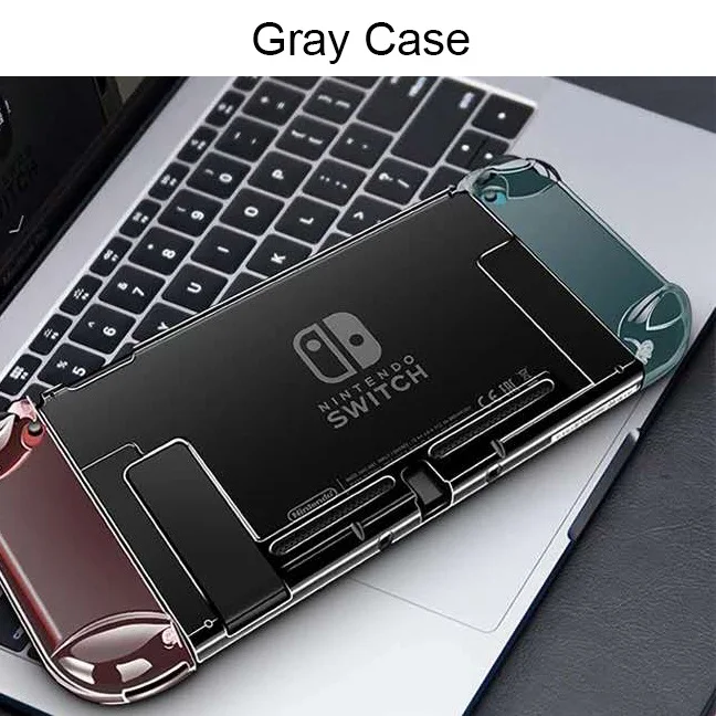 Gray Прозрачная защитная крышка для переключателя kingd nindoswitch NS NX Жесткий Чехол для ПК с кристаллами аксессуары для консоли контроллера - Цвет: Gray