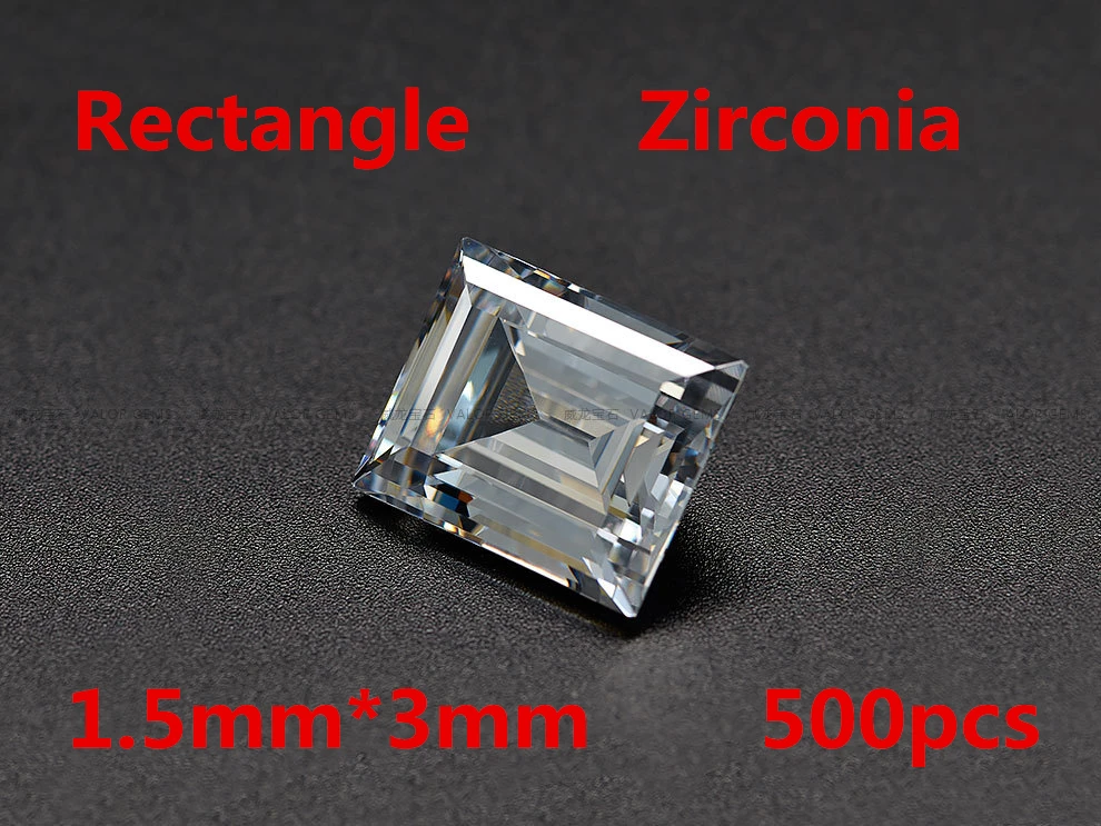 

MRHUANG Shine!Jewelry Supplies AAA Brilliant Cuts 1.5*3mm Rectangle Shape Clear Color Cubic Zirconia Stone Beads For Jewelry Diy