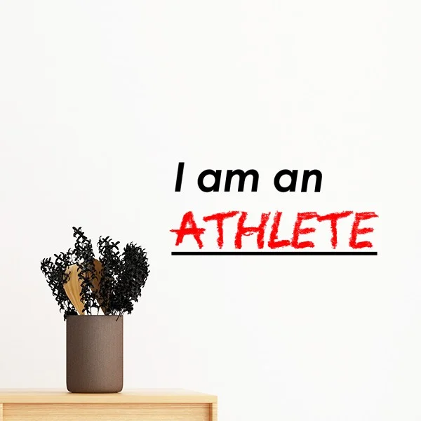 

Quote I Am An Athlete Removable Wall Sticker Art Decals Mural DIY Wallpaper for Room Decal