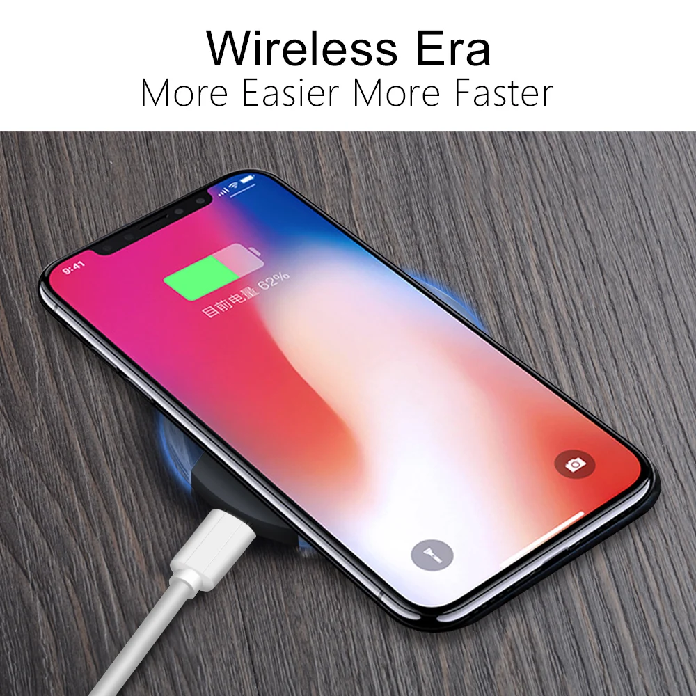 

Suhach 5W Qi Wireless Charger for iPhone X Xs MAX XR 8 plus Fast Charging for Samsung S8 S9 Plus Note 9 8 USB Phone Charger Pad