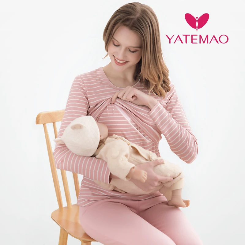 Пижама для беременных YATEMAO с длинным рукавом без штанов|Сон и отдых| |