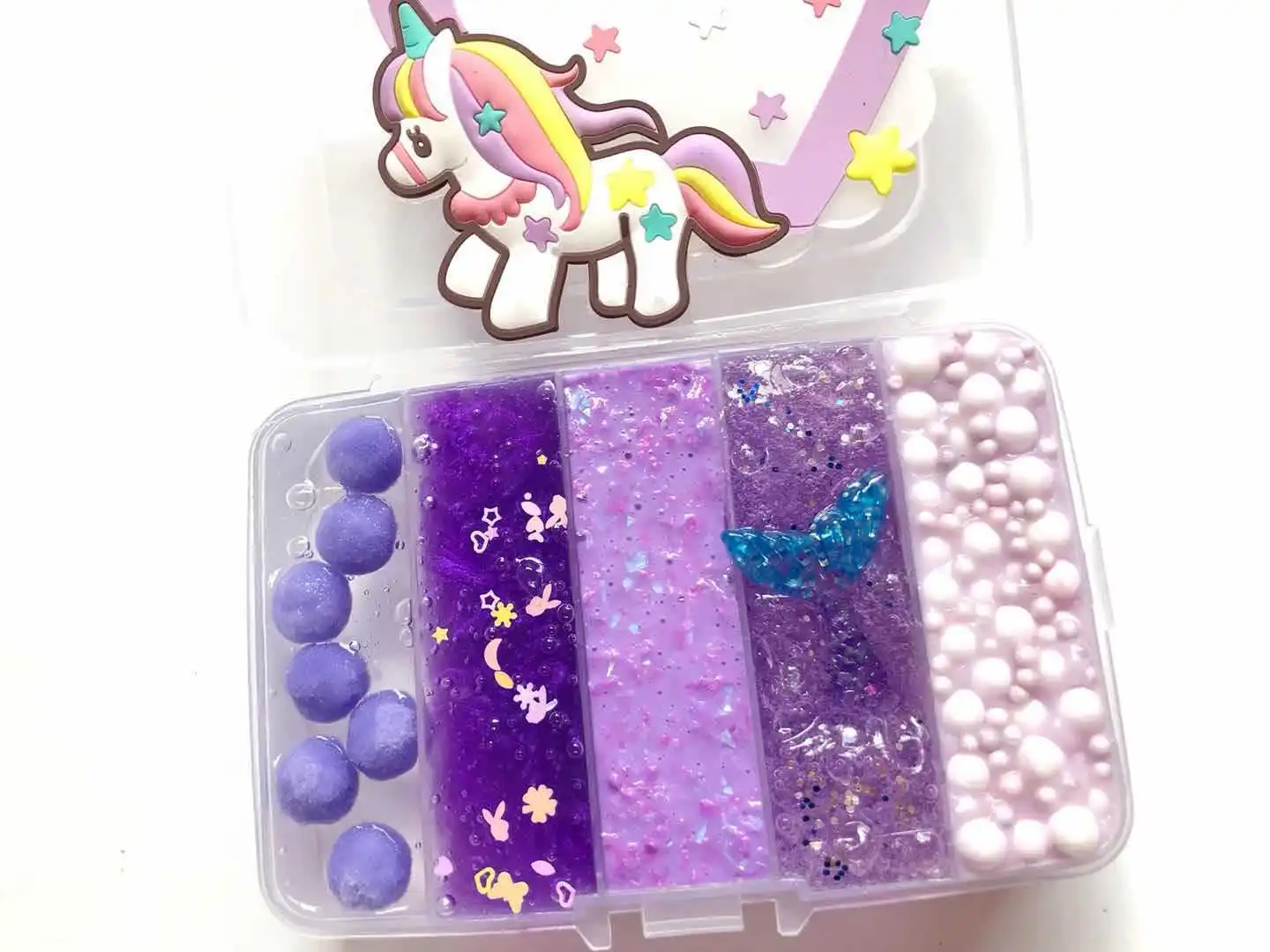 Five GongGe girl blue ocean is pure handmade DIY crystal mud slime chuo mud|Пластилин| |