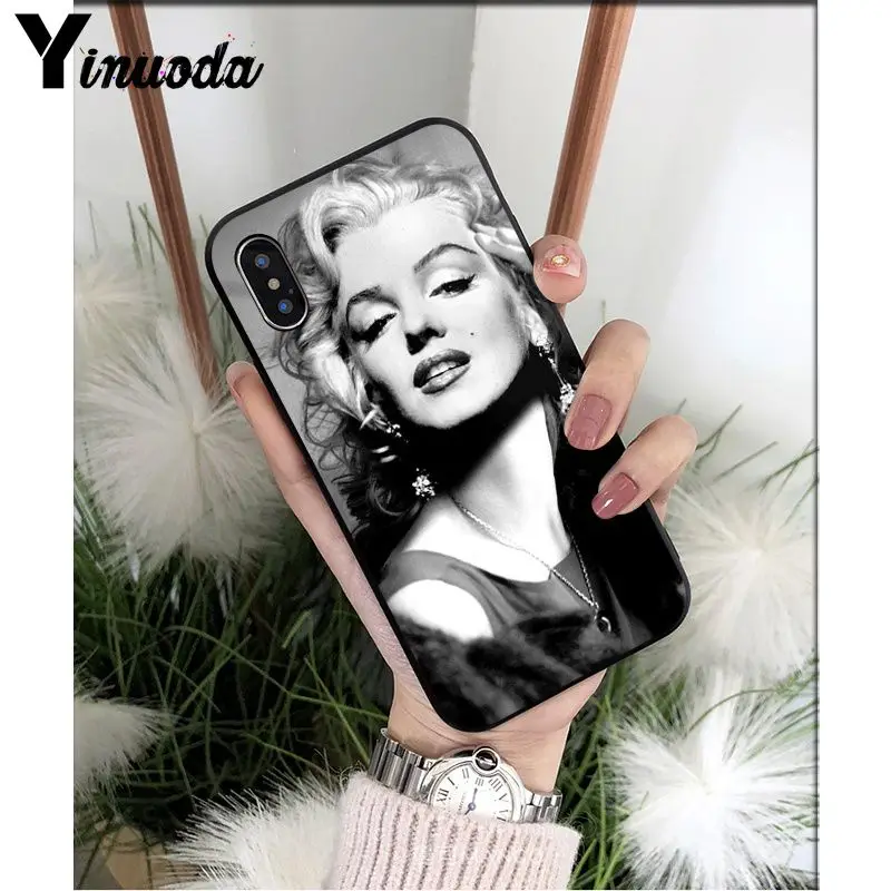 Yinuoda Мэрилин Монро шаблон ТПУ мягкий сотовый Чехол для телефона для Apple iPhone 8 7 6 6S Plus X XS MAX 5 5S SE XR мобильные телефоны