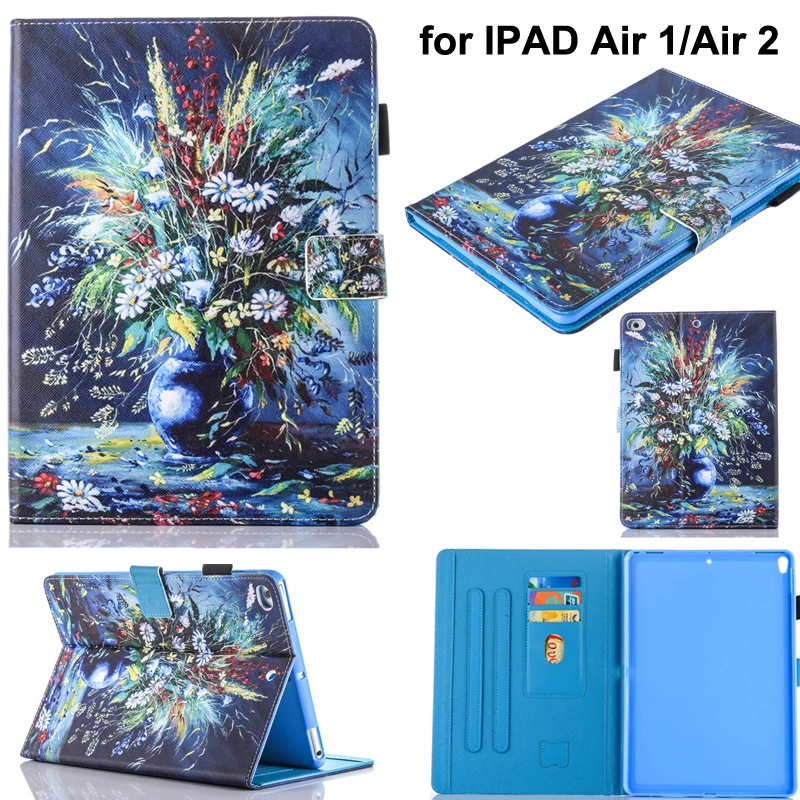 Чехол Кошелек для iPad air 9 7 дюймов чехол подставка с изображением цветов бабочек +