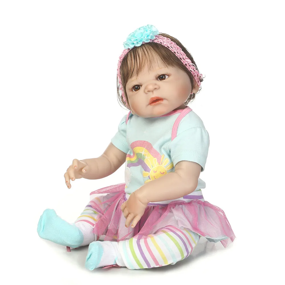 Силиконовые куклы Новорожденные на все тело 22 дюйма 55 см|girl reborns|full body silicone rebornsreal