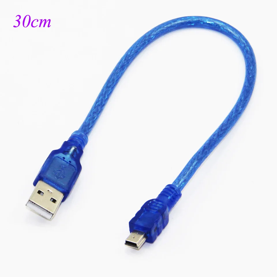 Lballist Mini 5Pin USB кабель USB 2,0 type A штекер для Mini 5P Мужской кабель для передачи данных двойной экранированный 30 см 50 см 1 м