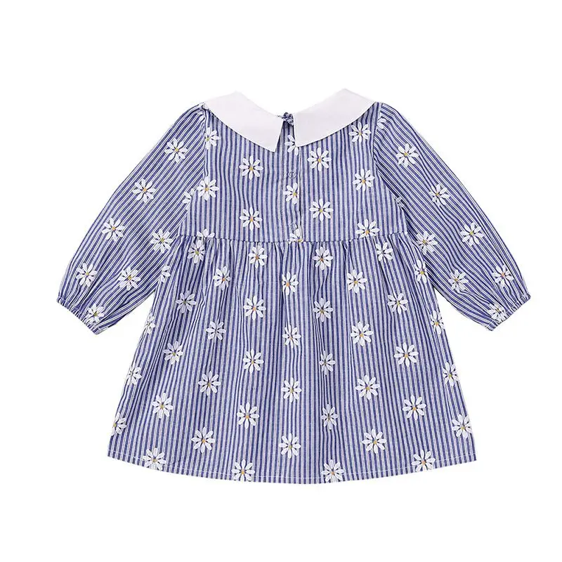 Весеннее детское Повседневное платье с длинными рукавами для девочек детские
