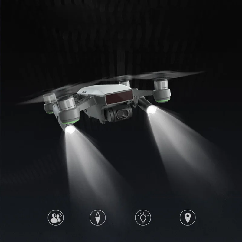 PGYTECH светодиодный свет комплект для DJI Spark портативный ночной полет светодиодные лампы Комплект для Spark Drone аксессуары
