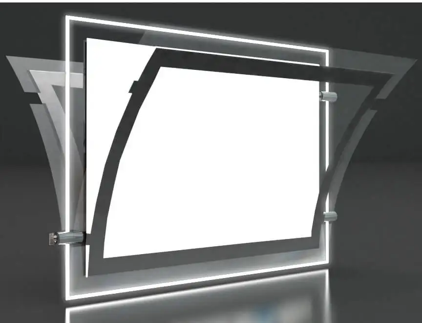 12 шт. магнитные акриловые рамки Двусторонняя подвесной светодиодный светильник