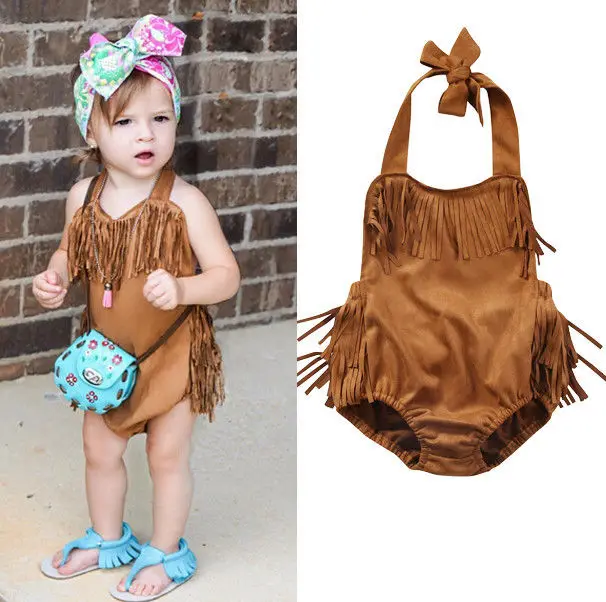 Одежда для новорожденных девочек топы комбинезон с кисточками боди без следов