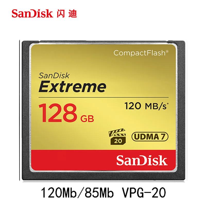 CFXSB-128G SanDisk, очень компактная флеш-карта памяти 32, 64, 128 ГБ, 120MBS, CF карта 128 ГБ, 32 ГБ, 64 ГБ, флеш-карта, карта памяти для камеры - Емкость: CFXSB-128G