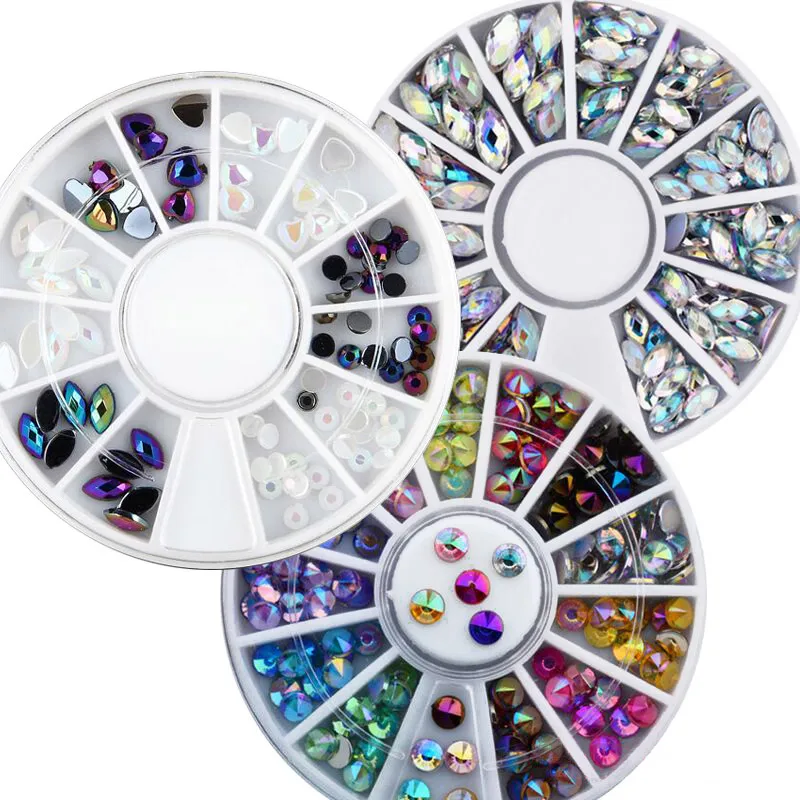 Стразы для ногтей 1 колесо 31 форма искусство украшения стекло/акриловый сплав