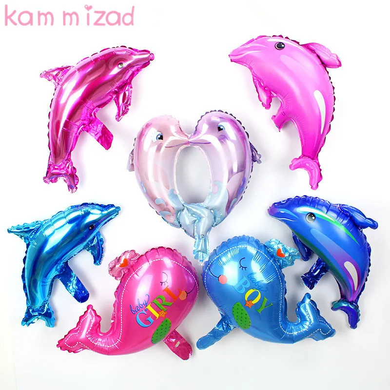 

KAMMIZAD 50pcs Aquatic Creatures Fish balloons dolphin whale ballon ocean animal ballon Birthday Party FestivalAir Balloon