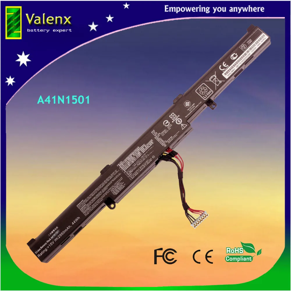 Аккумулятор для ноутбука ASUS GL752JW A41N1501 GL752 GL752VL GL752VW N552 N552V N552VW N752 N752V N752VW|laptop battery|battery