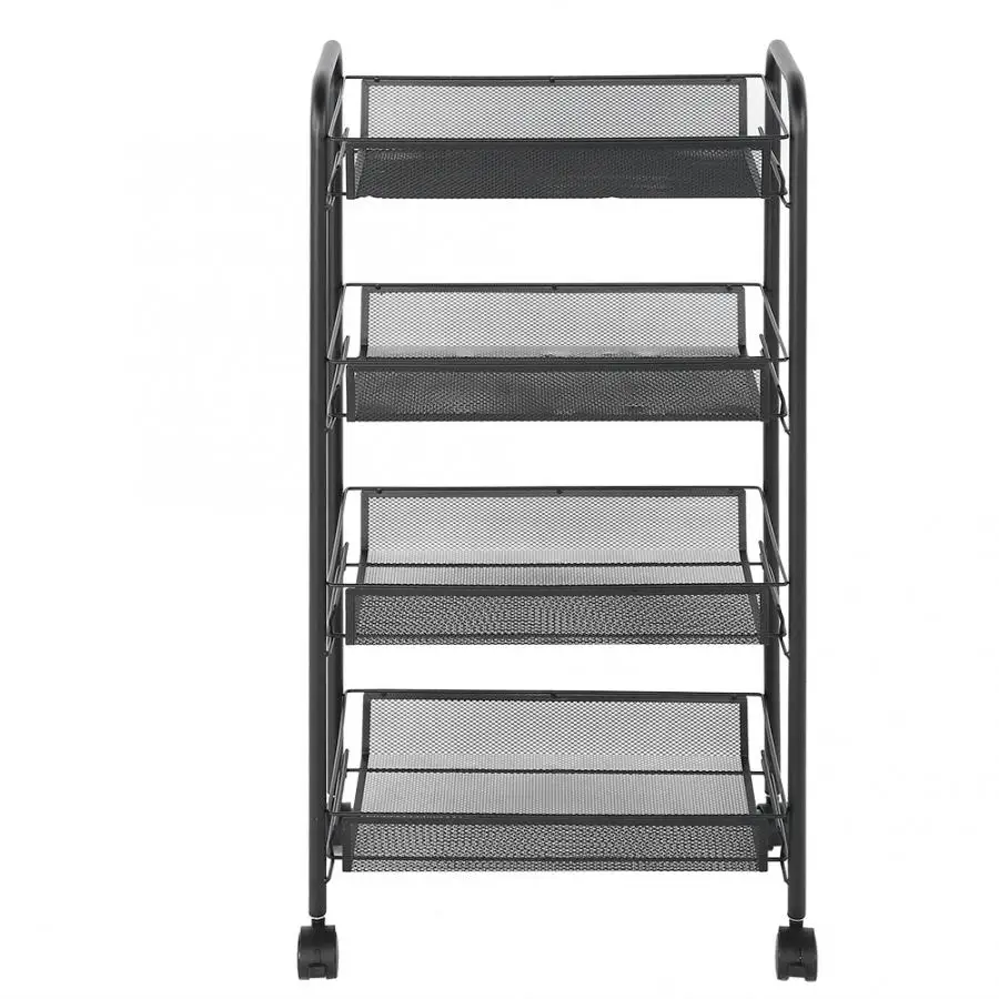 4 яруса стеллаж для хранения подвижная кухонная полка ванной Металлическая