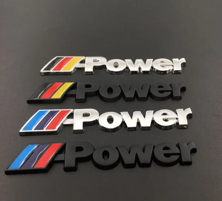 1 шт. M power Motorsport металлический логотип Автомобильная наклейка задний багажник