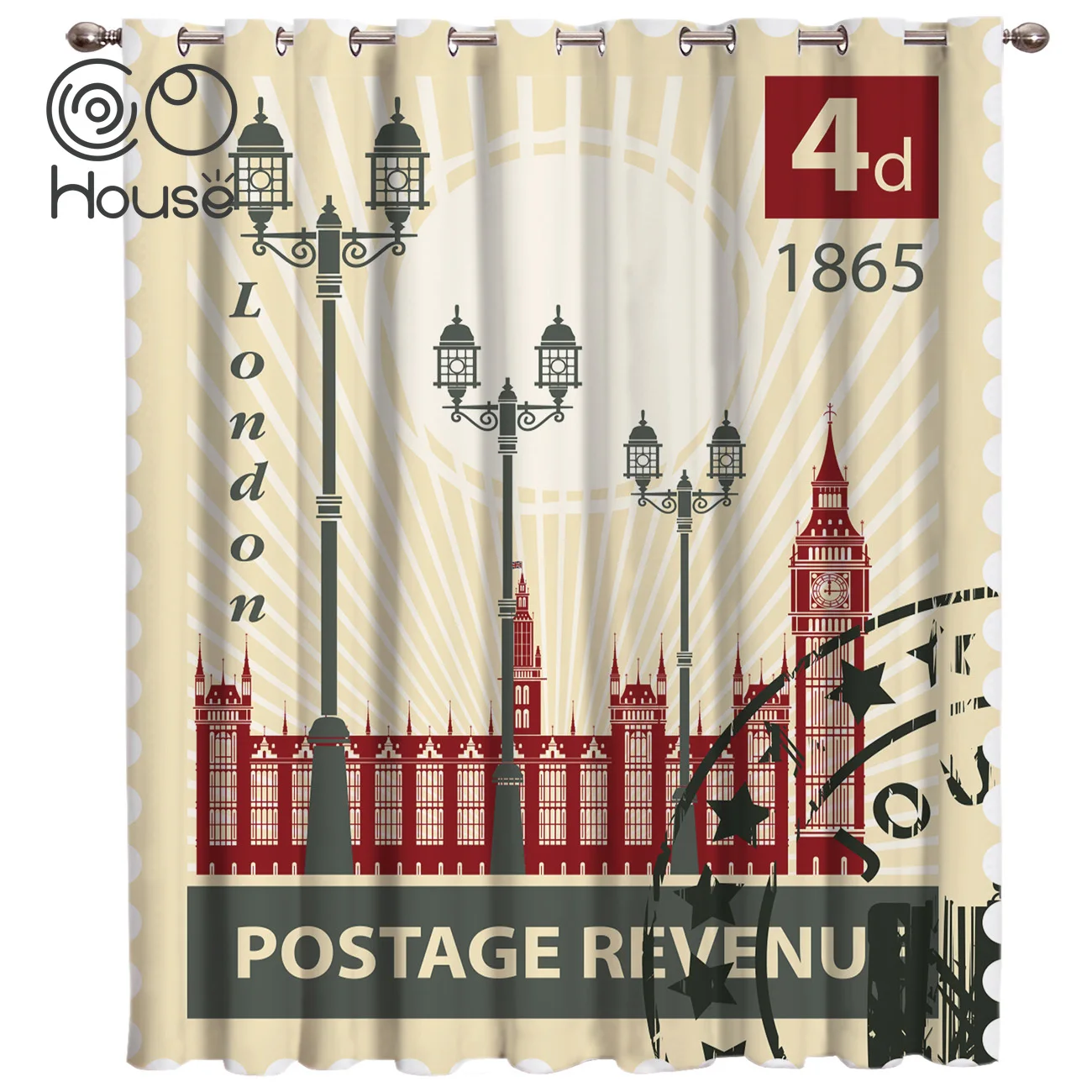 Винтажная лондонская Штора для комнаты большие оконные занавески Затемненные