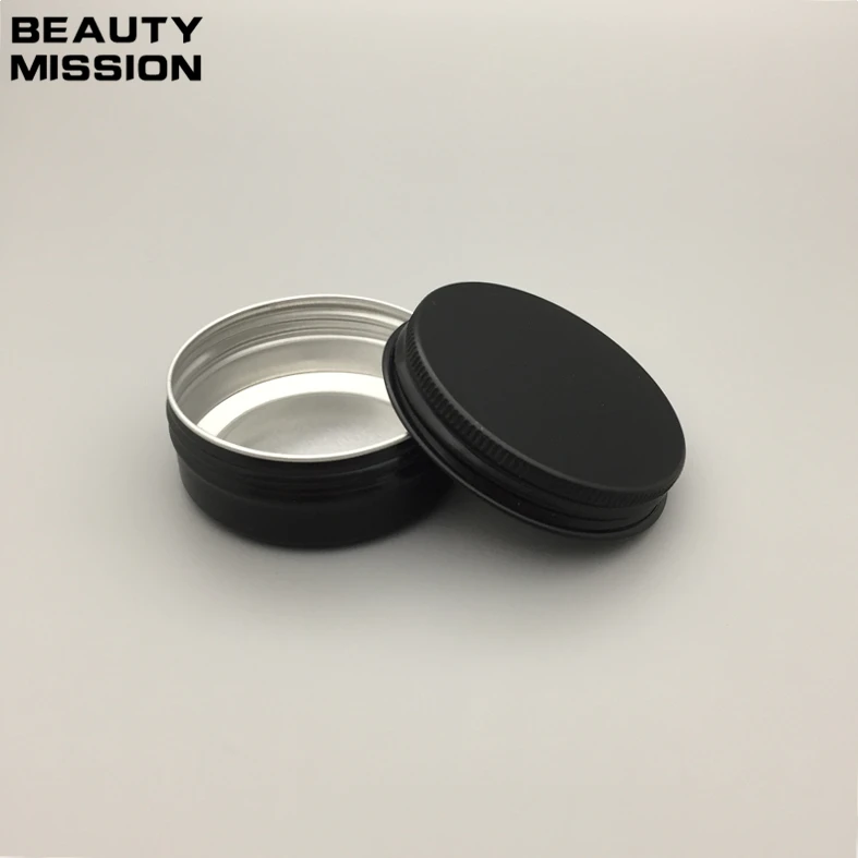 Beauty Mission 50 шт 30 г черные алюминиевые банки мл металлическая банка для крема