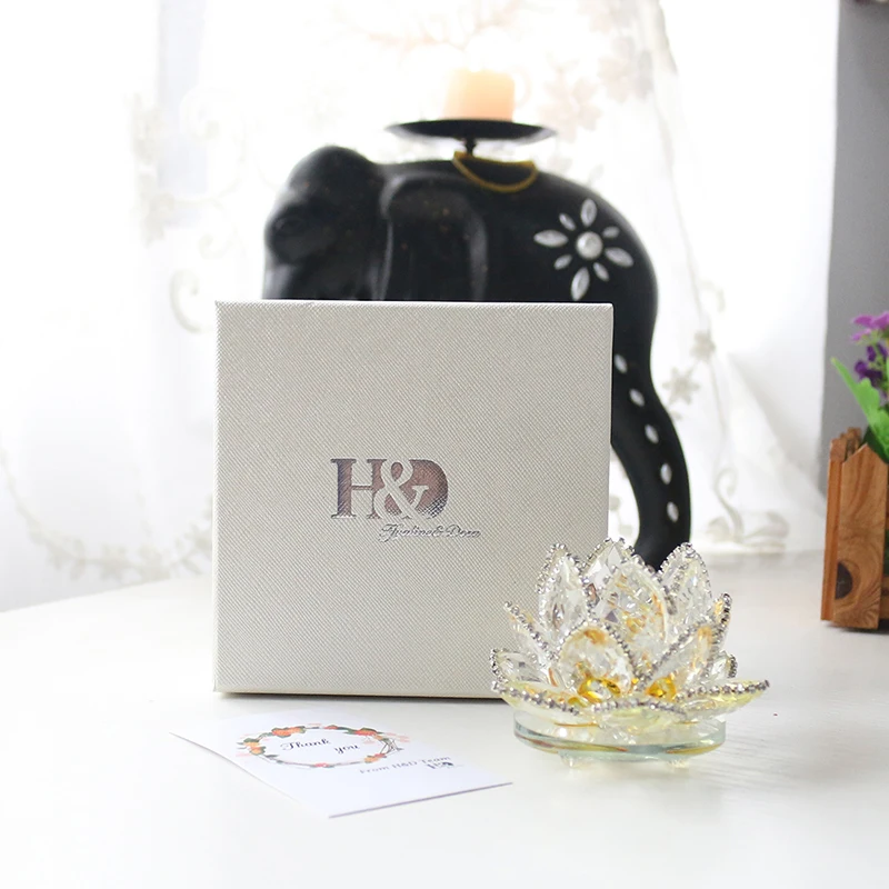 H &amp D 3 2 &quotжелтое Хрустальное стекло сверкающие фигурки Хрустальный цветок