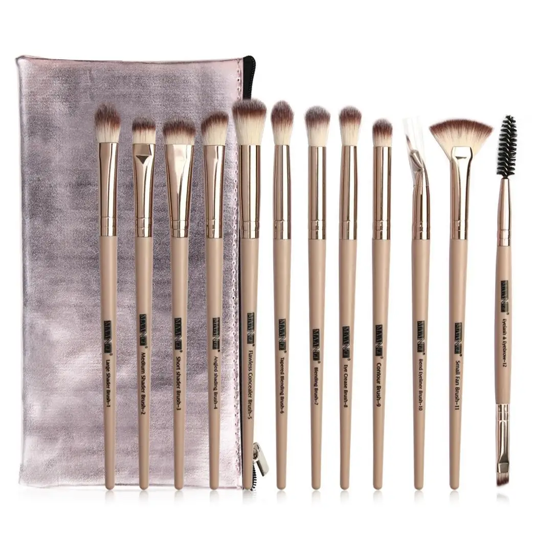 12 шт./компл. блестящая ручка для маникюра Уход за бровями Румяна губ сумка