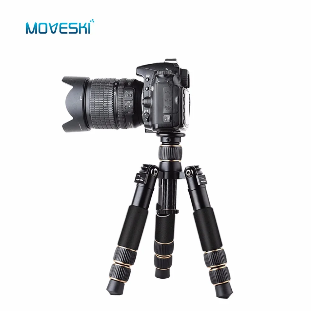 

Moveski Q166C foldable light weight and short carbon fiber table mini tripod & 20cm camera kit fold