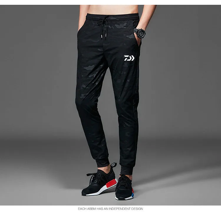 

New DAIWA Fishing Pants Men Outdoor Breathable Quick Dry Fishing Clothing Plus Size Camouflage Loose Fishing Long Pants