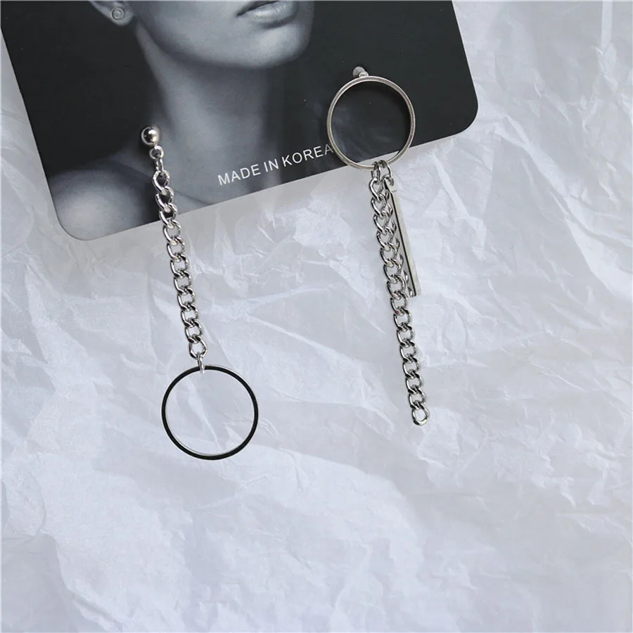 Мужские и женские серьги в стиле панк нержавеющая сталь зажим для ушей кисточка