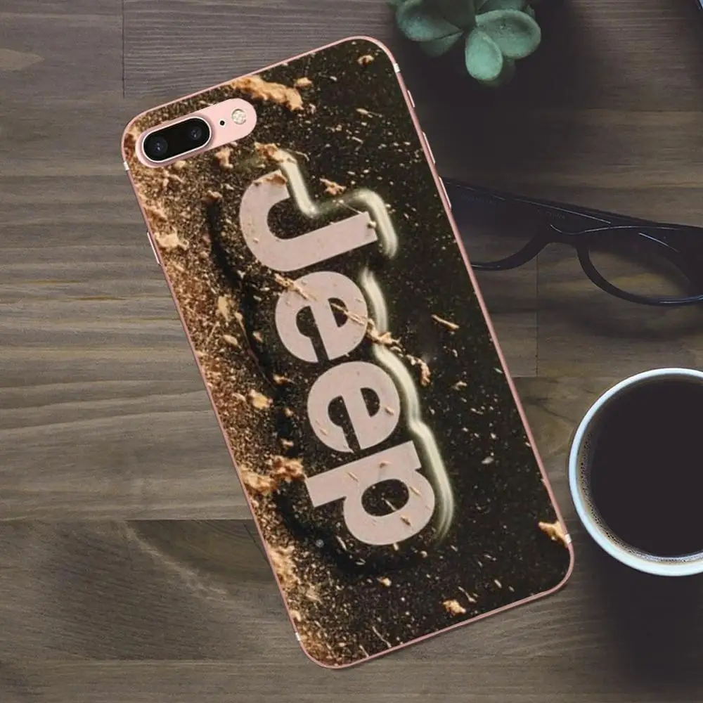 Автомобильный логотип Jeep мягкий персонализированный узор из ТПУ для Apple iPhone 4 5 5C SE