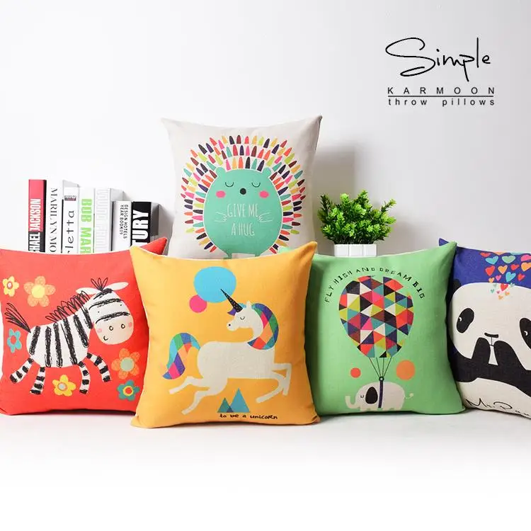 Подушка с воздушным шаром Ежик подушка ручная Раскрашенная зебрами наволочка из