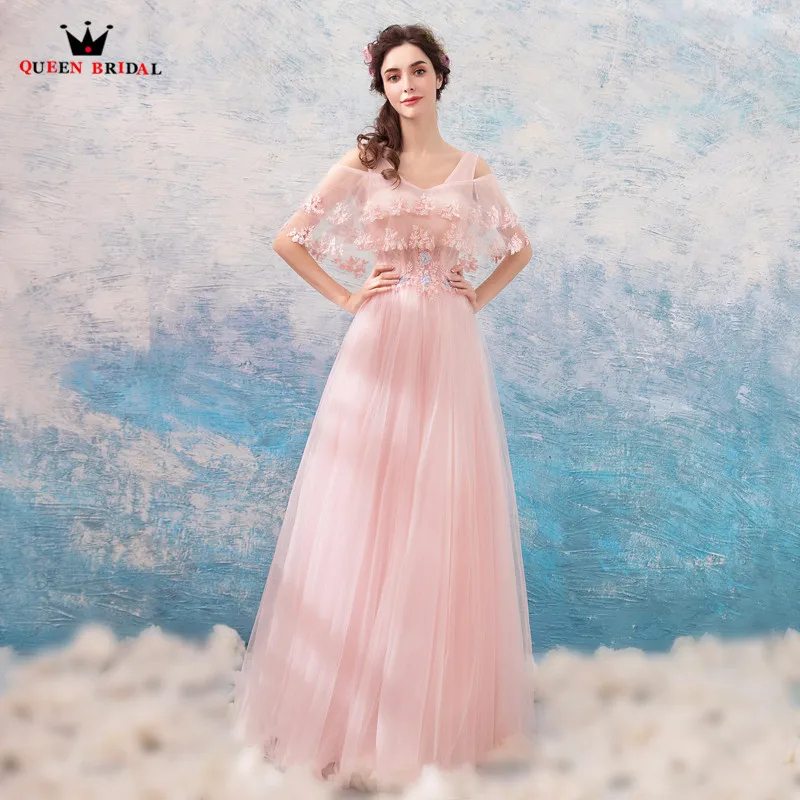 Элегантные розовые вечерние платья 2019 модное ТРАПЕЦИЕВИДНОЕ ПЛАТЬЕ С фатиновой
