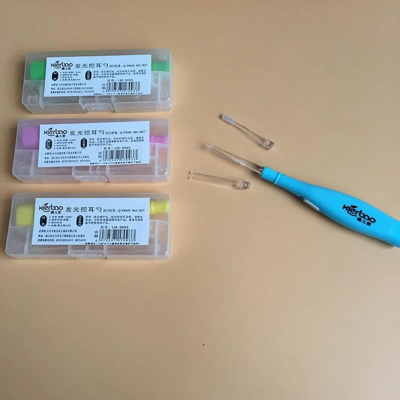 Очиститель для ушей фонарик удалитель ушной серы светящаяся Ушная кюрета легкая