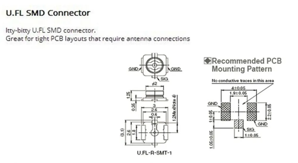 HRS(HIROSE) U. FL разъем MINI IPEX Разъем 10 шт./лот SIM7600E-H SIM7100E MC7455 MC7430 MC7710 ME909S-120 EC25-E