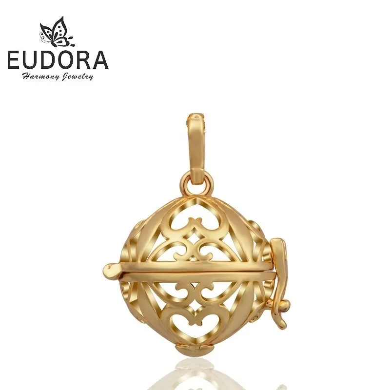 H183 16mm gold Юдора 16 мм Гармония мяч плавающие медальоны мексиканский кулон бола медальон для аромотерапии клетка кулон для 16 мм Ангел звонящий беременный шар - Окраска металла: H183 16mm gold
