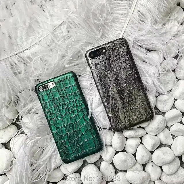 Жесткий чехол из кожи с крокодиловым принтом для Iphone 7 PLUS Iphone7 7Plus I7 6 S I6 змеиный
