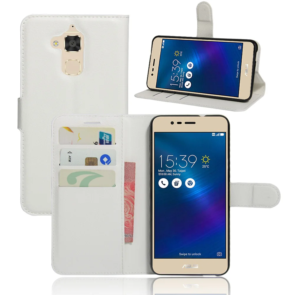 Роскошный кожаный флип чехол Fundas Para для Asus Zenfone 3 Max ZC520TL кошелек смартфона с